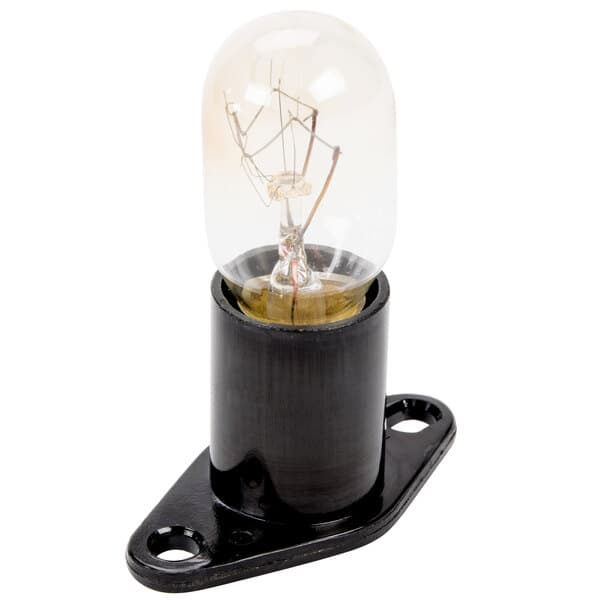 A Solwave 20W light bulb on a black base.