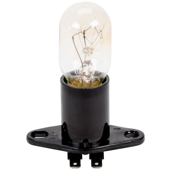 A Solwave light bulb with a black base.