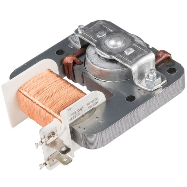 A Solwave fan motor with a copper coil and metal devices.