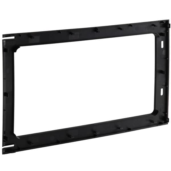 A black rectangular door gasket frame with screws.