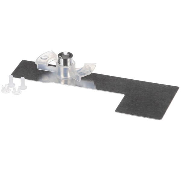 A metal bracket and screws for a Solwave medium-duty commercial microwave.