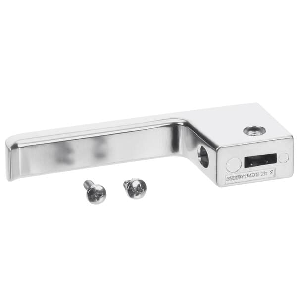 A silver Solwave Ameri-Series door handle with screws.