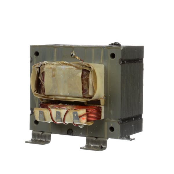 A Solwave high voltage transformer with a cover and wires.