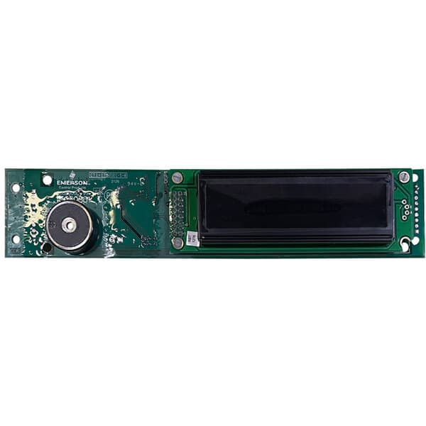 A green circuit board with a black rectangular electronic display.