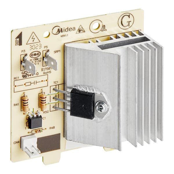 A Solwave PCB assembly board with a small electronic module and power supply.