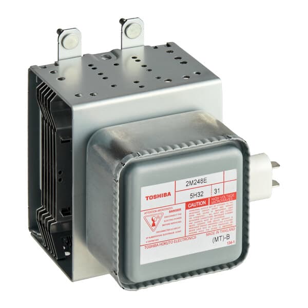 A Solwave magnetron designed for use in 1,200W, 1,800W, and 2,100W stackable microwaves.