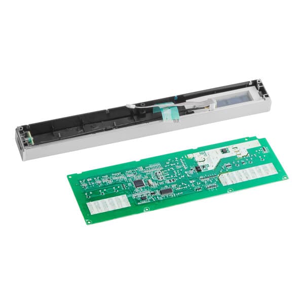 A Solwave 180C026585219 control panel assembly for commercial microwaves, consisting of a circuit board and housing.