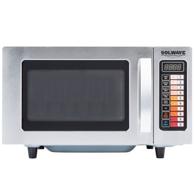 Solwave Stainless Steel Commercial Microwave with Push Button Controls