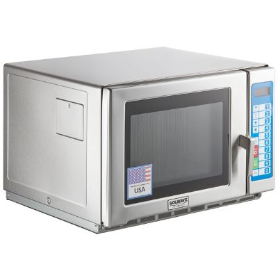 Solwave Ameri-Series Stainless Steel Commercial Microwave with Push Button Controls